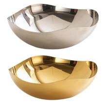 Salad Bowl Stainless Steels Fruit Snacks Storage Tray Decorative Centerpiece for Kitchen Countertop Kitchen