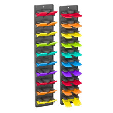 Organizador de Bonés de Beisebol com 2 Peças, com Presilhas de Mola Embutidas, Suporte de Parede para Bonés de Armário, para Porta/Armário.