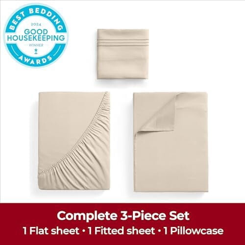Σετ σεντόνια Twin XL – 3 τεμάχια Iconic Collection, Πολυτελές Ξενοδοχείο, Εξαιρετικά Απαλά & 1