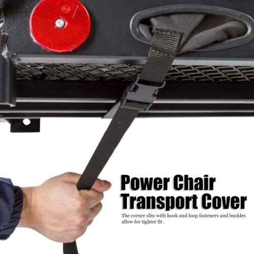 Capa impermeável para cadeira de rodas elétrica 600D Oxford preta 1