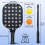 Σετ κουπιών Pickleball από fiberglass με λουλούδια και 2 μπάλες και τσάντα – Συμβατό με 3