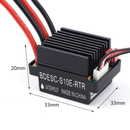 HEMOTON7.4-11.1V320A Børstet Motor Controller ESC til RC Lastbil Båd (Sort) 1