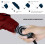 Windproof Compact Travel Umbrella, Automatic Folding, Portable for Men/Women/Teens – Wine Red 4
