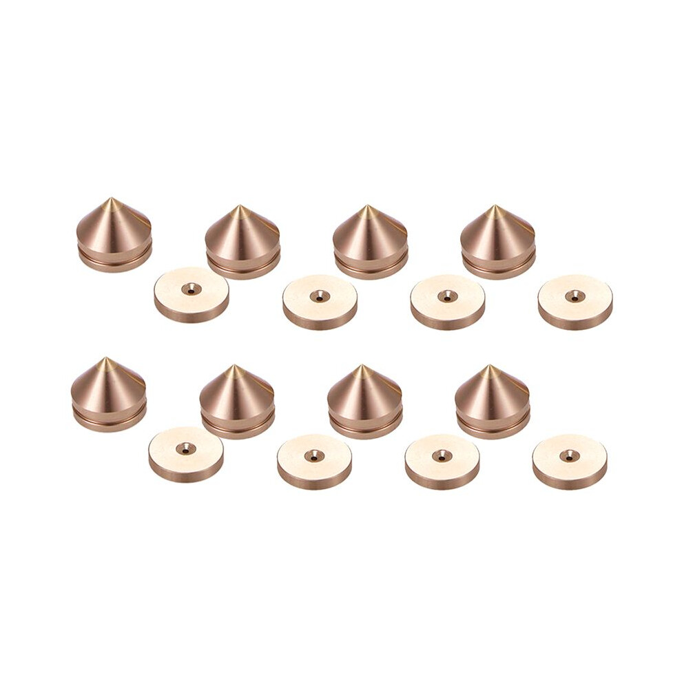 8 Set Speaker Stand Feet Foot Pad Aluminium Alloy Metal Spikes Cone Floor Foot Nail Champagne Gold-image-OPC-PVXVHTY-NEW