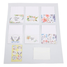 24-Set Dankeskarten mit Umschlägen & Wildblumen-Motiv