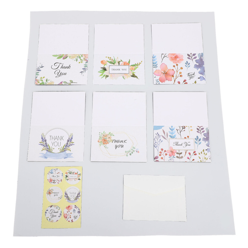 24 Thank You Cards with Envelopes & Wildflower Stickers, Handwritten Notes