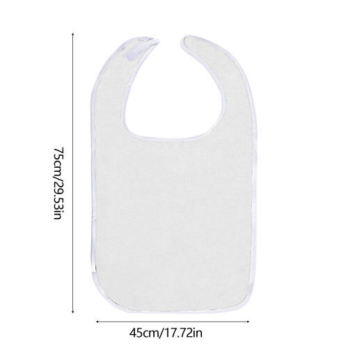 Adjustable Waterproof Adult Bib for Elderly, Disabled – Washable, Full-Coverage, Hook & Loop Closure, Easy Clean – Compatible with Care Needs 2