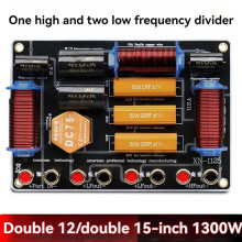 Högtalare Crossover 1300W High Power Två Frekvensdelare en Hög Två Låg för Dubbel 10 Tum/12 Tum/15 Tum Högtalare