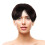 Postizo corto liso con flequillo, 1 pieza. 2