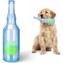 Hundespielzeug: Bierflasche mit Tennisball, ideal für Hunde mit starkem Kaudrang, unzerstörbar, Knusper- und Spielflasche für Hunde mit starkem
