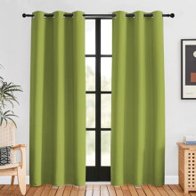 Fresh Green Blackout Curtains, 42x80", Set of 2, Thermal Insulated, Grommet Top, Compatible with Standard Rods
