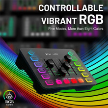 Soundkarten-Audiomixer, Wiederaufladbarer Audio-Interface-Mixer mit XLR-Mikrofonschnittstelle für Podcasting/Aufnahme