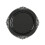 BalsaCircle plastic charger plates black silver baroque rim 1