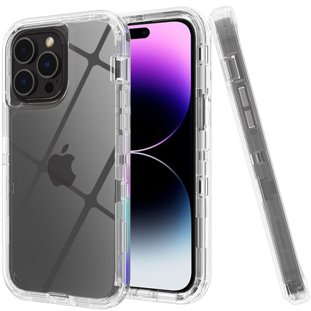 Xhy Iphone 14 Case Â 3-In-1 Reinforced Bumper, Anti-Scratch, Shockproof, Crystal Clear, Non-Yellowing (6.1", 2022) 9402001046413