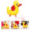 OUNONA Decor Pull String Inflatable Toy Child 40.00X40.00X25.00CM Yellow 1
