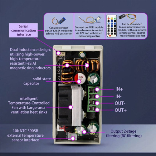 SK120X NC Lift Voltage  Adjustable Regulated Voltage Power Supply Constant Voltage Current Solar Charge Module 3 Gen 1