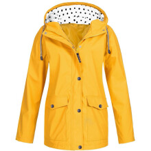Giacca antipioggia da donna PURCOLT, tinta unita, per esterni, taglie forti, con cappuccio, antivento, in offerta.