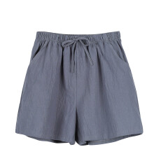 Shorts femininos de algodão, estilo moletom, casuais, folgados, para o verão, esportivos, com cordão na cintura, para corrida e caminhadas, na cor