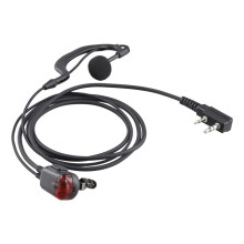 2 Pin G Shape Headset Earpiece Mic for Two Way Radio Security Walkie Talkie Radio for