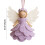 Ange décoratif au crochet violet 15 cm 3