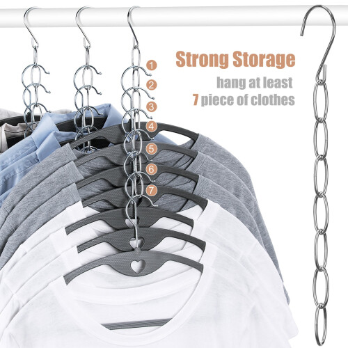 Metal Chain Hanger 29.5cm 7-Loop Pack of 6 or 10