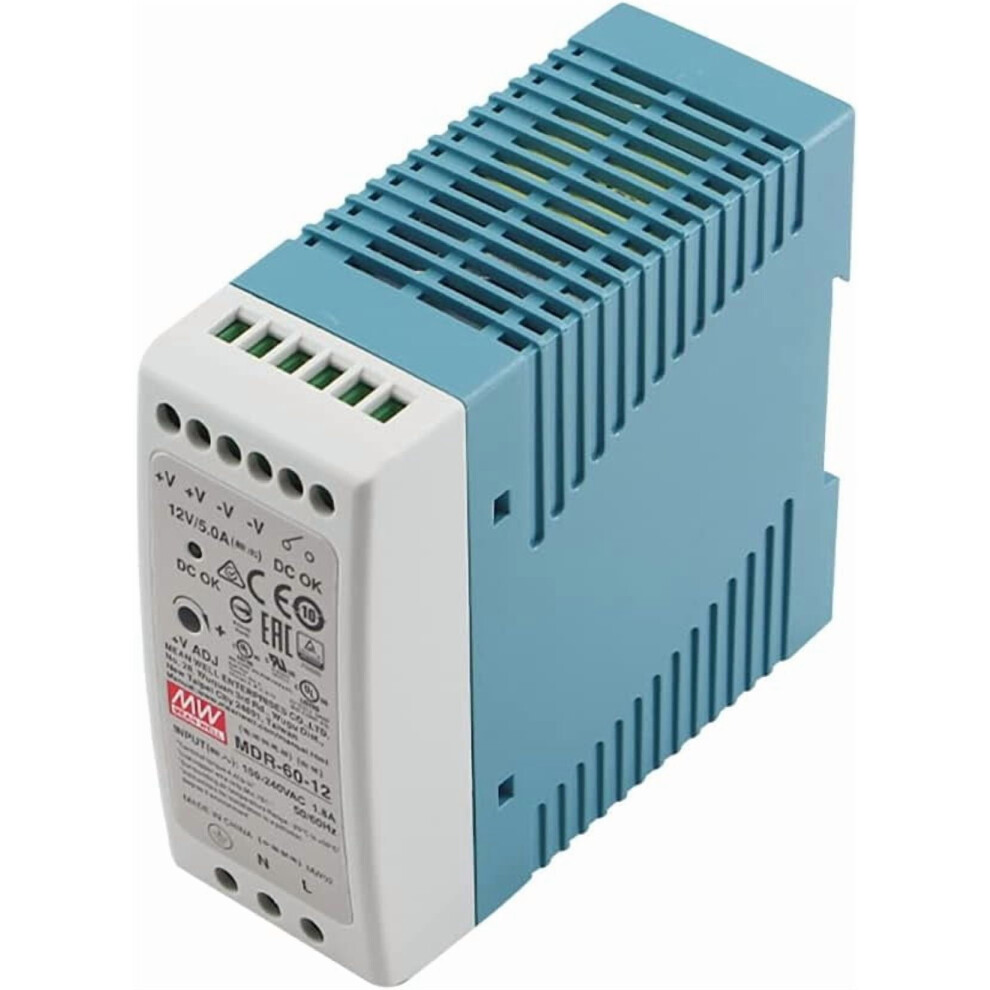 Mdr-60-12 Mean Well 60W 12V 5A Switching Power Supply Meanwell Mdr-60-12 9329345115981
