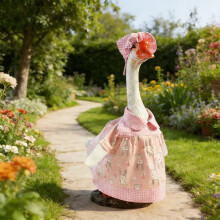 Traje de ganso de Pascua para jardines de primavera, trajes de ganso para porche, lindo disfraz de ganso para fiestas al aire libre de 23", patio,
