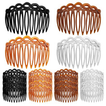 Set mit 16 seitlichen Haarkämmen aus Kunststoff für französische Twists, inklusive Haarkämmen für Brautschleier und Hochzeiten