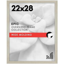 22x28 Poster Frame with Polished Plexiglass – Engineered Wood, Vertical/Horizontal Display – Grey