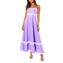 Robes d'été décontractées pour femmes, robe sans manches ample et sexy, robe trapèze longue pour la plage, robes maxi