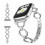 Συμβατό με Apple Watch38/40/41mm: Λεπτό γυναικείο λουράκι από ανοξείδωτο ατσάλι – Ασημί, 1