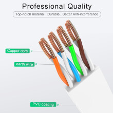 CAT6 Ethernet-kabel 30 m, platt, 500 MHz, 10 Gbps — Kompatibel med datorer, bärbara datorer och mer — Vit