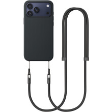 Zhrubnutý popruh cez telo (bez puzdra) kompatibilný s iPhone 17/Air/Pro/Max a zariadeniami s dvoma otvormi na šnúrku, nastaviteľný
