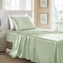 Satin Bed Sheet Set Full Size – 4-Pc Silky Soft Polyester