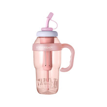 Gobelets en plastique MOQIN avec couvercles et poignées, bocaux de 1,2 L, verres avec couvercles, tasses à café glacé, gobelets réutilisables