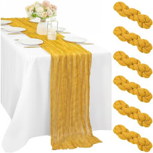 Sage Green Cheesecloth Table Runner 35 x 120 in (12 pcs)