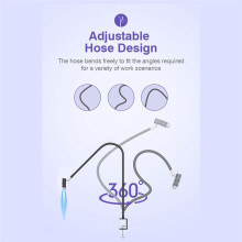UV Lash Lamp 6W - Eyelash Extension & Nail Dryer, 360 Flexible Gooseneck, UV Glue Curing Light for Salon Use B