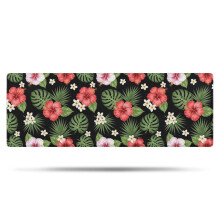 Covor de baie Pioneer cu imprimeu floral, microfibră antiderapantă cu suport din cauciuc, moale, 43 x 119 cm, compatibil cu cada și dușul de baie