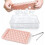 Round Ice Cube Tray with Lid & Bin – 2-Pack Pink 1