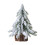 Snow-Flocked Mini Christmas Tree with Wooden Base 1