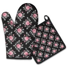 Juego de 2 manoplas de cocina Pioneer Flower Floral (7,7" x 12")