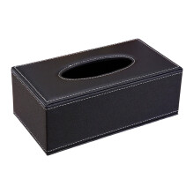 Boîte à mouchoirs élégante en similicuir, style tiroir multi-tailles, idéale pour la décoration d'hôtels et de restaurants. Matière PU, base