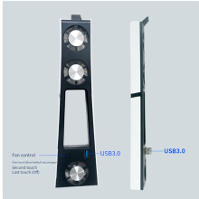 Ventilateur de Refroidissement à Lumière RVB pour Console pour PS5 Slim avec 3 Ventilateurs Port USB 3.0 Système de Refroidissement Silencieux pour