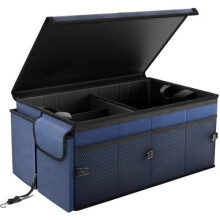 65L Collapsible Car Trunk Organizer with Lid