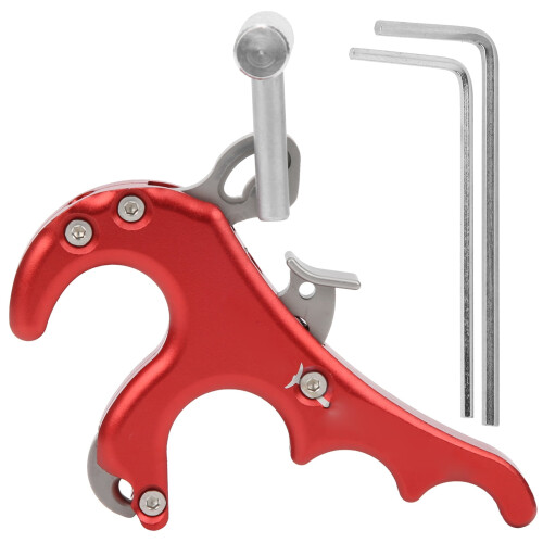Compound Bow Release, 4 Finger Grip, CNC Machined Aluminum, Fine,Tune Angle Adjustment 2