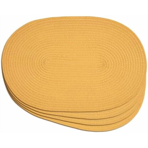 Oval Braided Polyester Placemats Set of 6
