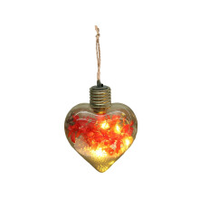 Heart Clear Hydrangea Christmas Ball Ornaments with Festive Colors for Hanging Holiday Party Home Decor Natural Accent Gift