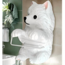 2025Uusi Super Realistinen Puppies Eyes -koiran wc-paperiteline, 3D-hartsiinen söpö pyyheteline, seinälle kiinnitettävä nenäliina-annostelija