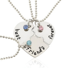 DESIGNICE Best Friend Friend Love Stitching Necklace (For Three People), Necklace Gift, Birthday Gift,Bff Necklace for 3