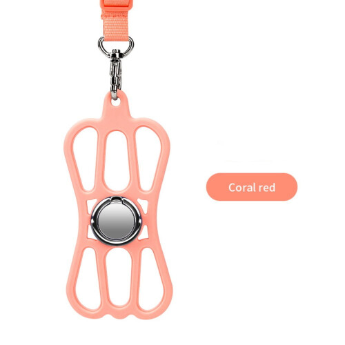 Cordão universal para celular com suporte de argola e base, compatível com iPhone e a maioria dos smartphones (4"-6,5")